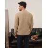 imagePJ PAUL JONES Mens Waffle Textured Cardigan Sweater Long Sleeve VNeck Knitted SweatersApricot