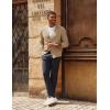 imagePJ PAUL JONES Mens Waffle Textured Cardigan Sweater Long Sleeve VNeck Knitted SweatersApricot