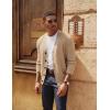 imagePJ PAUL JONES Mens Waffle Textured Cardigan Sweater Long Sleeve VNeck Knitted SweatersApricot