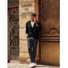 imagePJ PAUL JONES Mens Waffle Textured Cardigan Sweater Long Sleeve VNeck Knitted SweatersBlack