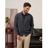 imagePJ PAUL JONES Mens Waffle Textured Cardigan Sweater Long Sleeve VNeck Knitted SweatersDark Grey