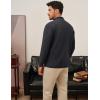 imagePJ PAUL JONES Mens Waffle Textured Cardigan Sweater Long Sleeve VNeck Knitted SweatersDark Grey