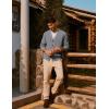 imagePJ PAUL JONES Mens Waffle Textured Cardigan Sweater Long Sleeve VNeck Knitted SweatersGrey