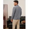 imagePJ PAUL JONES Mens Waffle Textured Cardigan Sweater Long Sleeve VNeck Knitted SweatersGrey
