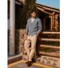 imagePJ PAUL JONES Mens Waffle Textured Cardigan Sweater Long Sleeve VNeck Knitted SweatersGrey