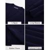 imagePJ PAUL JONES Mens Waffle Textured Cardigan Sweater Long Sleeve VNeck Knitted SweatersNavy Blue
