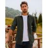 imagePJ PAUL JONES Mens Corduroy Shirts Casual Button Down Shirt Jacket Lightweight ShacketArmy Green