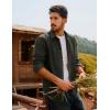 imagePJ PAUL JONES Mens Corduroy Shirts Casual Button Down Shirt Jacket Lightweight ShacketArmy Green