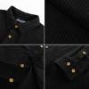 imagePJ PAUL JONES Mens Corduroy Shirts Casual Button Down Shirt Jacket Lightweight ShacketBlack