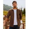 imagePJ PAUL JONES Mens Corduroy Shirts Casual Button Down Shirt Jacket Lightweight ShacketBrown