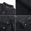 imagePJ PAUL JONES Mens Corduroy Shirts Casual Button Down Shirt Jacket Lightweight ShacketDark Grey