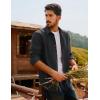imagePJ PAUL JONES Mens Corduroy Shirts Casual Button Down Shirt Jacket Lightweight ShacketDark Grey