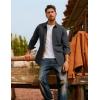 imagePJ PAUL JONES Mens Corduroy Shirts Casual Button Down Shirt Jacket Lightweight ShacketDark Grey