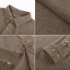imagePJ PAUL JONES Mens Corduroy Shirts Casual Button Down Shirt Jacket Lightweight ShacketKhaki