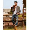 imagePJ PAUL JONES Mens Corduroy Shirts Casual Button Down Shirt Jacket Lightweight ShacketKhaki