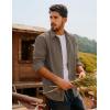 imagePJ PAUL JONES Mens Corduroy Shirts Casual Button Down Shirt Jacket Lightweight ShacketKhaki