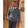 imagePJ PAUL JONES Men Quarter Zip Pullover Sweaters Casual Lightweight Knit Dress SweaterGray