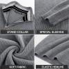 imagePJ PAUL JONES Men Quarter Zip Pullover Sweaters Casual Lightweight Knit Dress SweaterGray