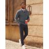 imagePJ PAUL JONES Men Quarter Zip Pullover Sweaters Casual Lightweight Knit Dress SweaterGray
