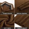 imagePJ PAUL JONES Men Quarter Zip Pullover Sweaters Casual Lightweight Knit Dress SweaterYellow Coffee
