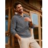 imagePJ PAUL JONES Men Sweaters V Neck Cable Knit Sweater Fall Casual Slim Fit PulloverGray