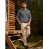 imagePJ PAUL JONES Men Sweaters V Neck Cable Knit Sweater Fall Casual Slim Fit PulloverGray