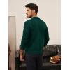 imagePJ PAUL JONES Men Sweaters V Neck Cable Knit Sweater Fall Casual Slim Fit PulloverGreen