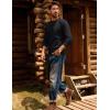 imagePJ PAUL JONES Mens Casual Crewneck Sweater Fall Lightweight Long Sleeve Knit PulloverBlack