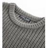 imagePJ PAUL JONES Mens Crewneck Sweater Casual Textured Knitted Pullover Long Sleeves Pullover Sweaters Winter SweaterGrey