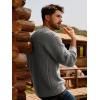 imagePJ PAUL JONES Mens Crewneck Sweater Casual Textured Knitted Pullover Long Sleeves Pullover Sweaters Winter SweaterGrey