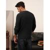 imagePJ PAUL JONES Mens Crewneck Sweaters Slim Fit Lightweight Knit Pullover Sweater Casual PulloversBlack
