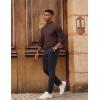 imagePJ PAUL JONES Mens Mock Turtleneck Sweater Long Sleeve Casual Pullover Sweater Slim Fit Basic Knit TeeCoffee