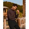 imagePJ PAUL JONES Mens Mock Turtleneck Sweater Long Sleeve Casual Pullover Sweater Slim Fit Basic Knit TeeCoffee