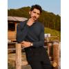 imagePJ PAUL JONES Mens Mock Turtleneck Sweater Long Sleeve Casual Pullover Sweater Slim Fit Basic Knit TeeGrey