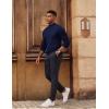 imagePJ PAUL JONES Mens Mock Turtleneck Sweater Long Sleeve Casual Pullover Sweater Slim Fit Basic Knit TeeNavy Blue