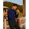 imagePJ PAUL JONES Mens Mock Turtleneck Sweater Long Sleeve Casual Pullover Sweater Slim Fit Basic Knit TeeNavy Blue