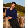 imagePJ PAUL JONES Mens Mock Turtleneck Sweater Long Sleeve Casual Pullover Sweater Slim Fit Basic Knit TeeNavy Blue