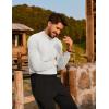 imagePJ PAUL JONES Mens Mock Turtleneck Sweater Long Sleeve Casual Pullover Sweater Slim Fit Basic Knit TeeWhite