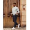 imagePJ PAUL JONES Mens Mock Turtleneck Sweater Long Sleeve Casual Pullover Sweater Slim Fit Basic Knit TeeWhite