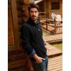 imagePJ PAUL JONES Mens Quarter Zip Sweater Cable Knitted Pullover Sweaters Textured Solid Colors SweaterBlack