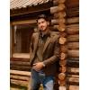 imagePJ PAUL JONES Mens Quarter Zip Sweater Cable Knitted Pullover Sweaters Textured Solid Colors SweaterBrown