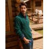 imagePJ PAUL JONES Mens Quarter Zip Sweater Cable Knitted Pullover Sweaters Textured Solid Colors SweaterDark Green