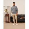 imagePJ PAUL JONES Mens Quarter Zip Sweater Cable Knitted Pullover Sweaters Textured Solid Colors SweaterGray