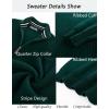 imagePJ PAUL JONES Mens Quarter Zip Sweater Lightweight Casual Pullover Mock Neck Textured SweatersDark Green