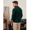 imagePJ PAUL JONES Mens Quarter Zip Sweater Lightweight Casual Pullover Mock Neck Textured SweatersDark Green