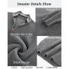 imagePJ PAUL JONES Mens Quarter Zip Sweater Lightweight Casual Pullover Mock Neck Textured SweatersGray