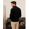 imagePJ PAUL JONES Mens Quarter Zip Sweaters Casual Slim Fit Knit Texture Pullover SweaterBlack