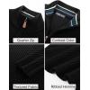 imagePJ PAUL JONES Mens Quarter Zip Sweaters Casual Slim Fit Knit Texture Pullover SweaterBlack