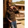 imagePJ PAUL JONES Mens Quarter Zip Sweaters Casual Slim Fit Knit Texture Pullover SweaterCoffee