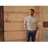 imagePJ PAUL JONES Mens Slim Fit Turtleneck Sweater Casual Ribbed Knitted Pullover SweatersApricot